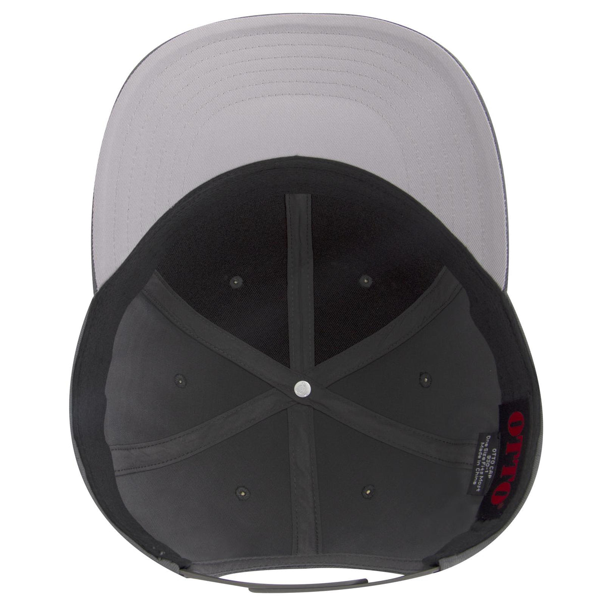 Inside View of 025 - Char. Gray OTTO CAP 6 Panel Pro Style Baseball Cap