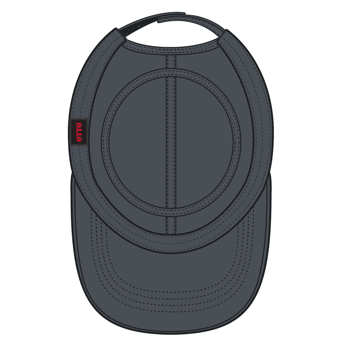 Inside View of 025 - Char. Gray OTTO CAP Military Hat
