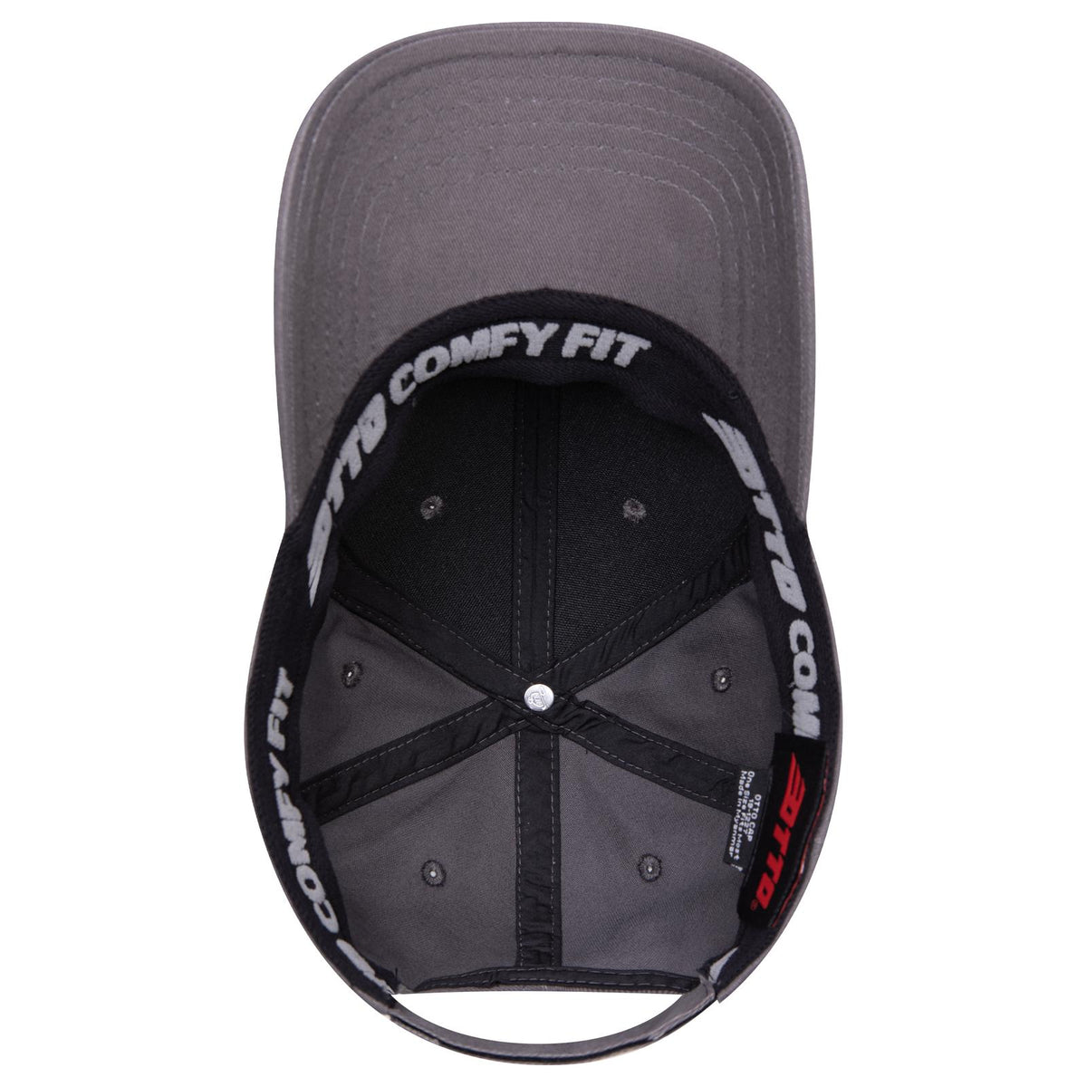 Inside View of 025 - Char. Gray OTTO CAP "OTTO COMFY FIT" 6 Panel Low Profile Baseball Cap
