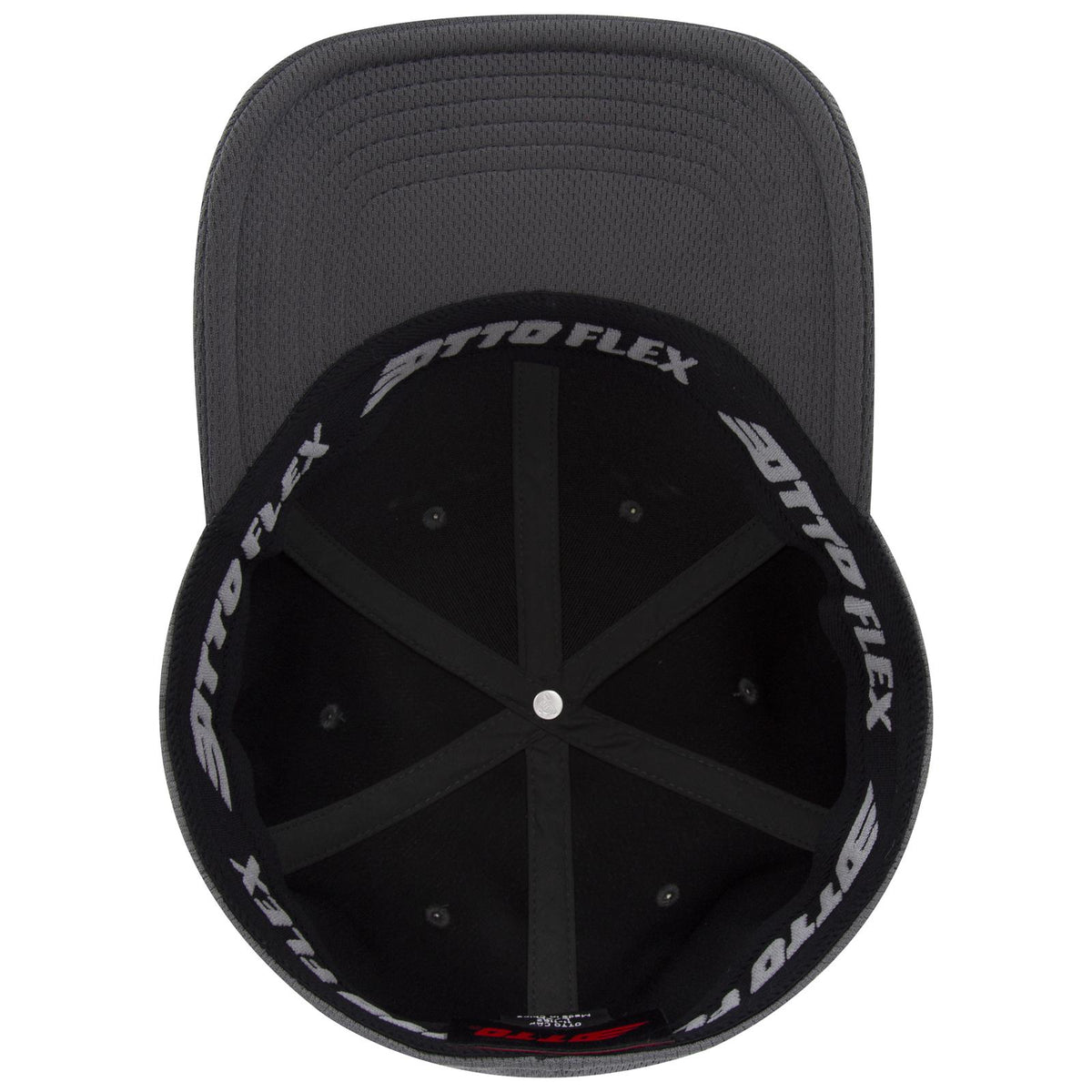 Inside View of 025 - Char. Gray OTTO CAP "OTTO FLEX" Fitted 6 Panel Low Profile Baseball Cap