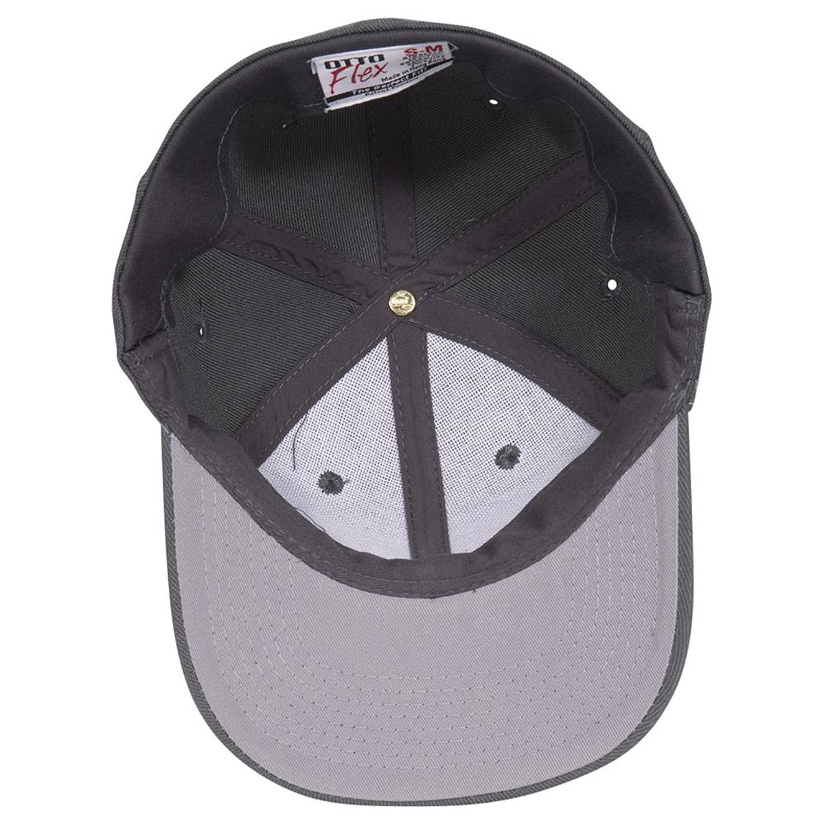 Inside View of 025 - Char. Gray OTTO CAP "OTTO FLEX" Fitted 6 Panel Low Profile Baseball Cap
