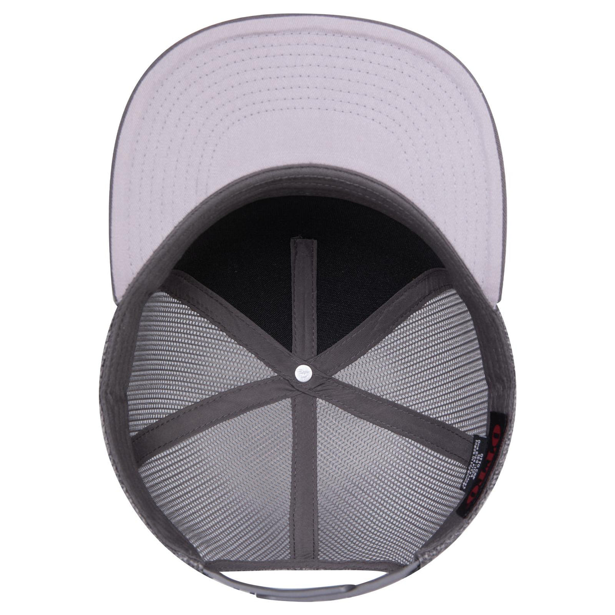 Inside View of 025 - Char. Gray OTTO CAP "OTTO SNAP" 5 Panel Pro Style Mesh Back Trucker Snapback Hat