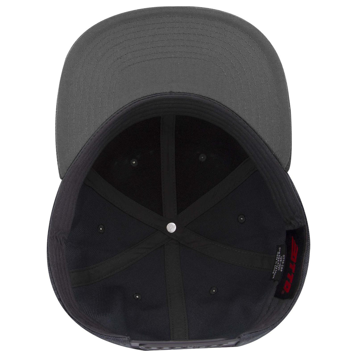 Inside View of 025 - Char. Gray OTTO CAP "OTTO SNAP" 6 Panel Pro Style Snapback Hat