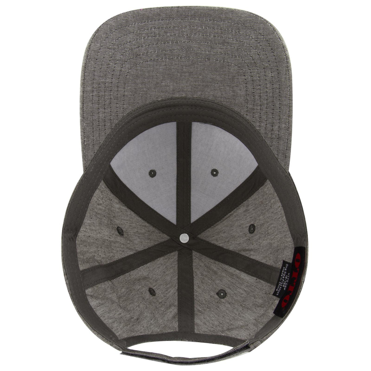 Inside View of 025A - Char. Gray OTTO CAP 6 Panel Low Profile Baseball Cap