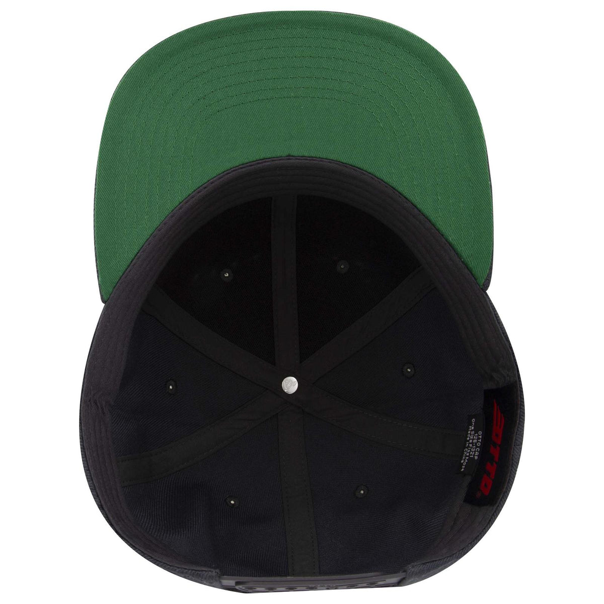 Inside View of 025A - Char. Gray OTTO CAP "OTTO SNAP" 6 Panel Pro Style Snapback Hat