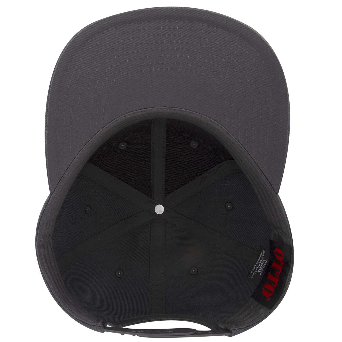 Inside View of 025B - Ch Gry OTTO CAP "OTTO SNAP" 6 Panel Pro Style Snapback Hat