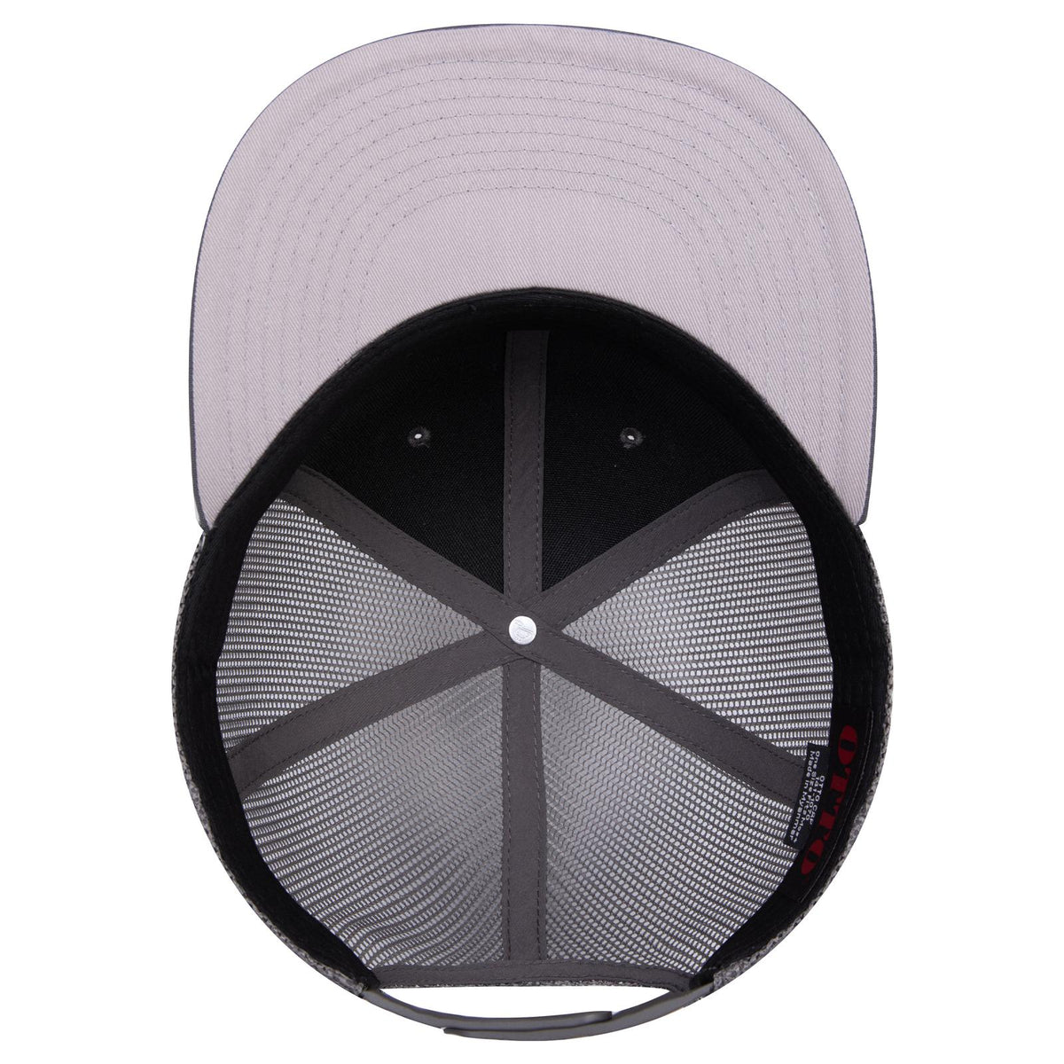 Inside View of 025C - Ch Gry OTTO CAP "OTTO SNAP" 6 Panel Pro Style Mesh Back Trucker Snapback Hat