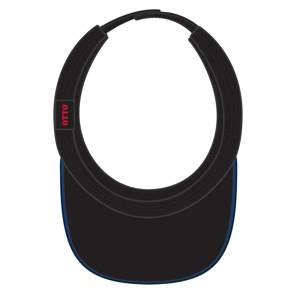 Inside View of 030102 - Blk/Ryl/Red OTTO CAP Sun Visor