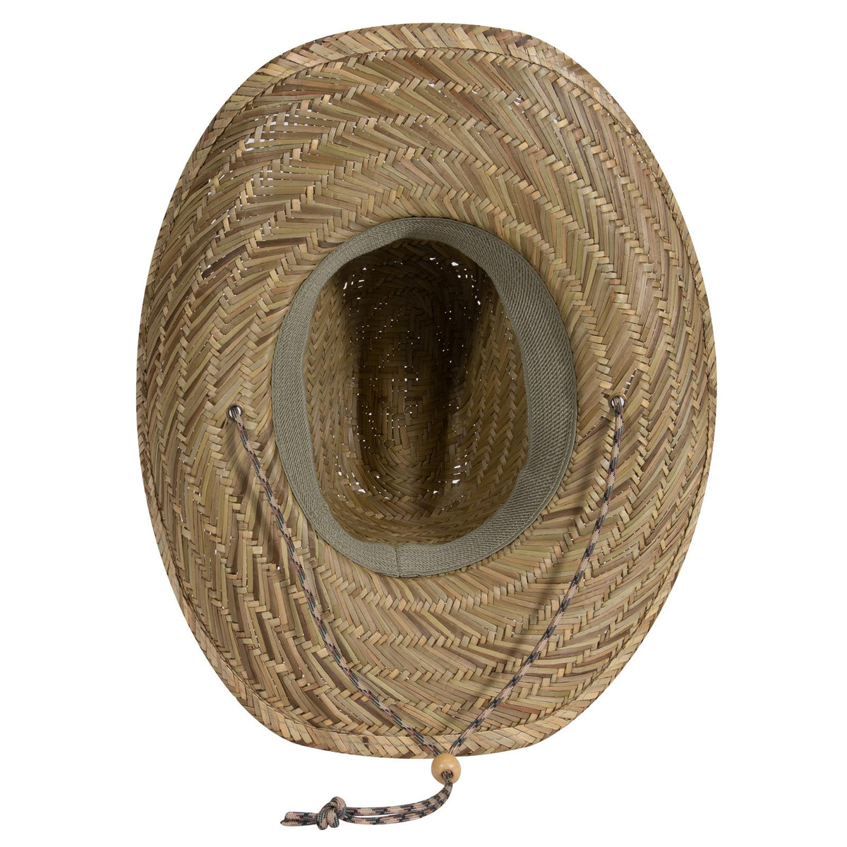 Inside View of 031 - Natural OTTO CAP Straw Cowboy Hat w/Adjustable Cord