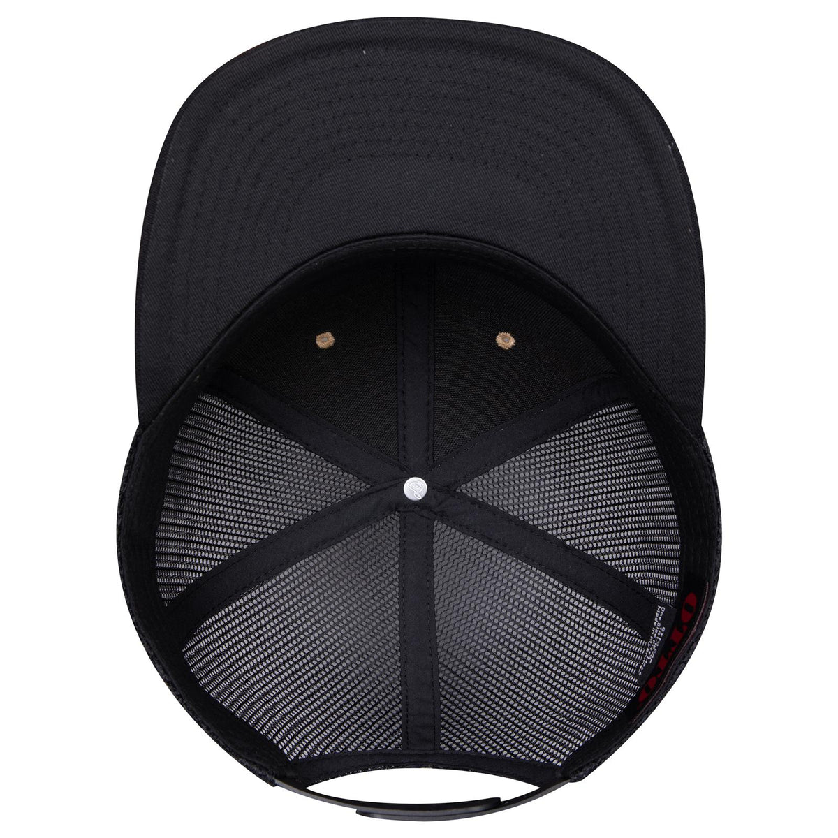 Inside View of 0311203 - Blk/Cork/Blk OTTO CAP "OTTO SNAP" 6 Panel Pro Style Mesh Back Trucker Snapback Hat