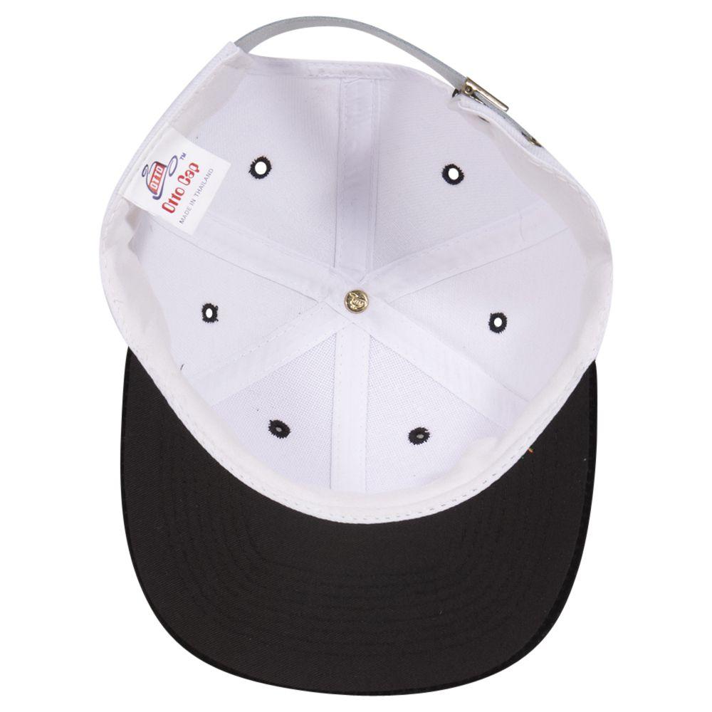 Inside View of 0316 - Blk/Wht OTTO CAP 6 Panel Low Profile Baseball Cap