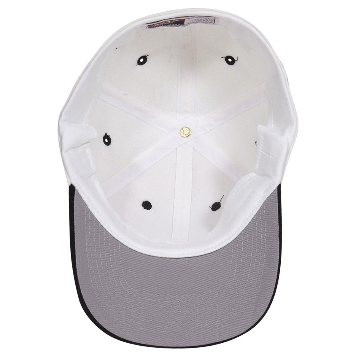 Inside View of 0316 - Blk/Wht OTTO CAP "OTTO FLEX" Fitted 6 Panel Low Profile Baseball Cap