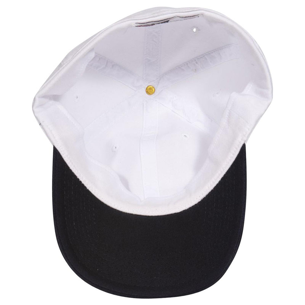 Inside View of 0316 - Blk/Wht OTTO CAP "OTTO FLEX" Fitted 6 Panel Low Profile Dad Hat