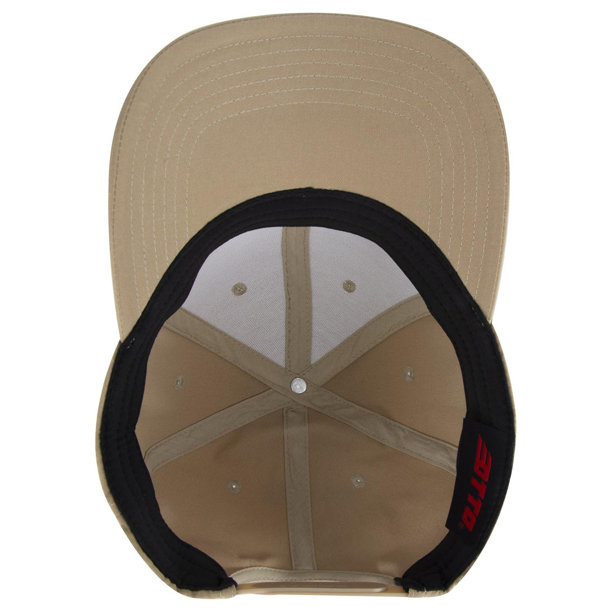 Inside View of 032 - Khaki OTTO CAP 6 Panel Low Profile Baseball Cap