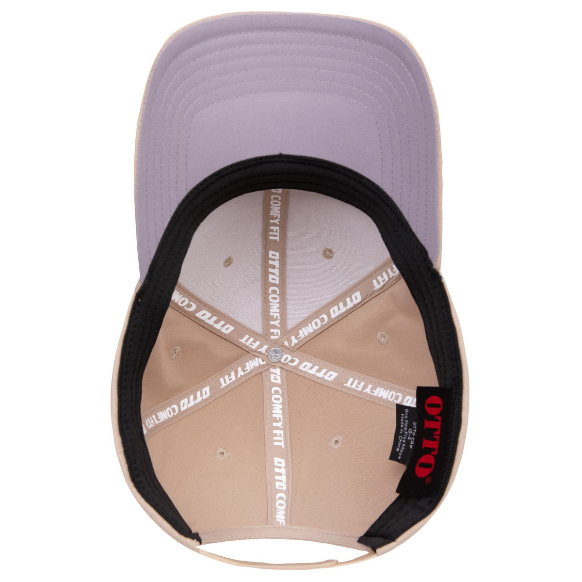 Inside View of 032 - Khaki OTTO CAP "OTTO COMFY FIT" 6 Panel Low Profile Baseball Cap