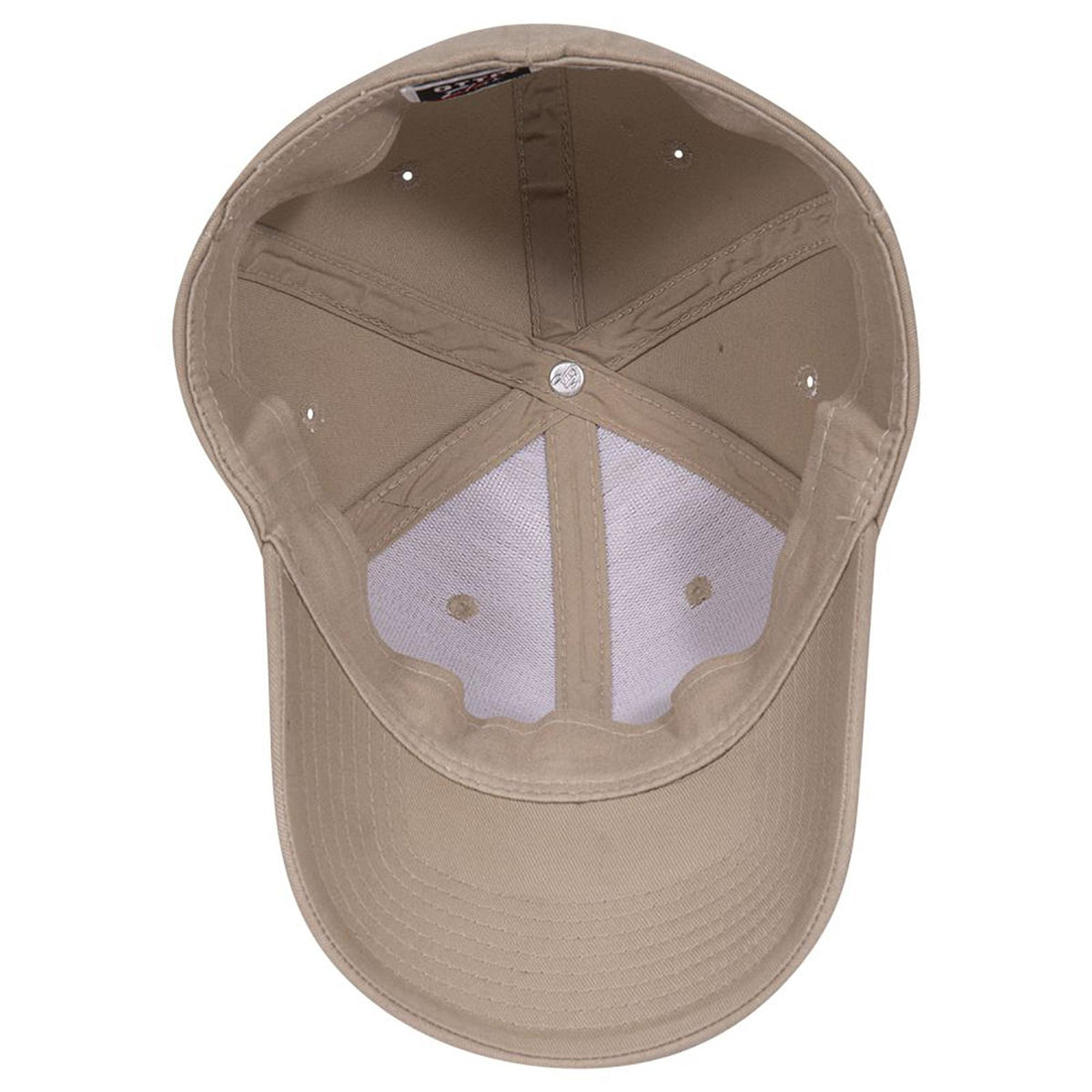 Inside View of 032 - Khaki OTTO CAP "OTTO FLEX" Fitted 6 Panel Low Profile Baseball Cap