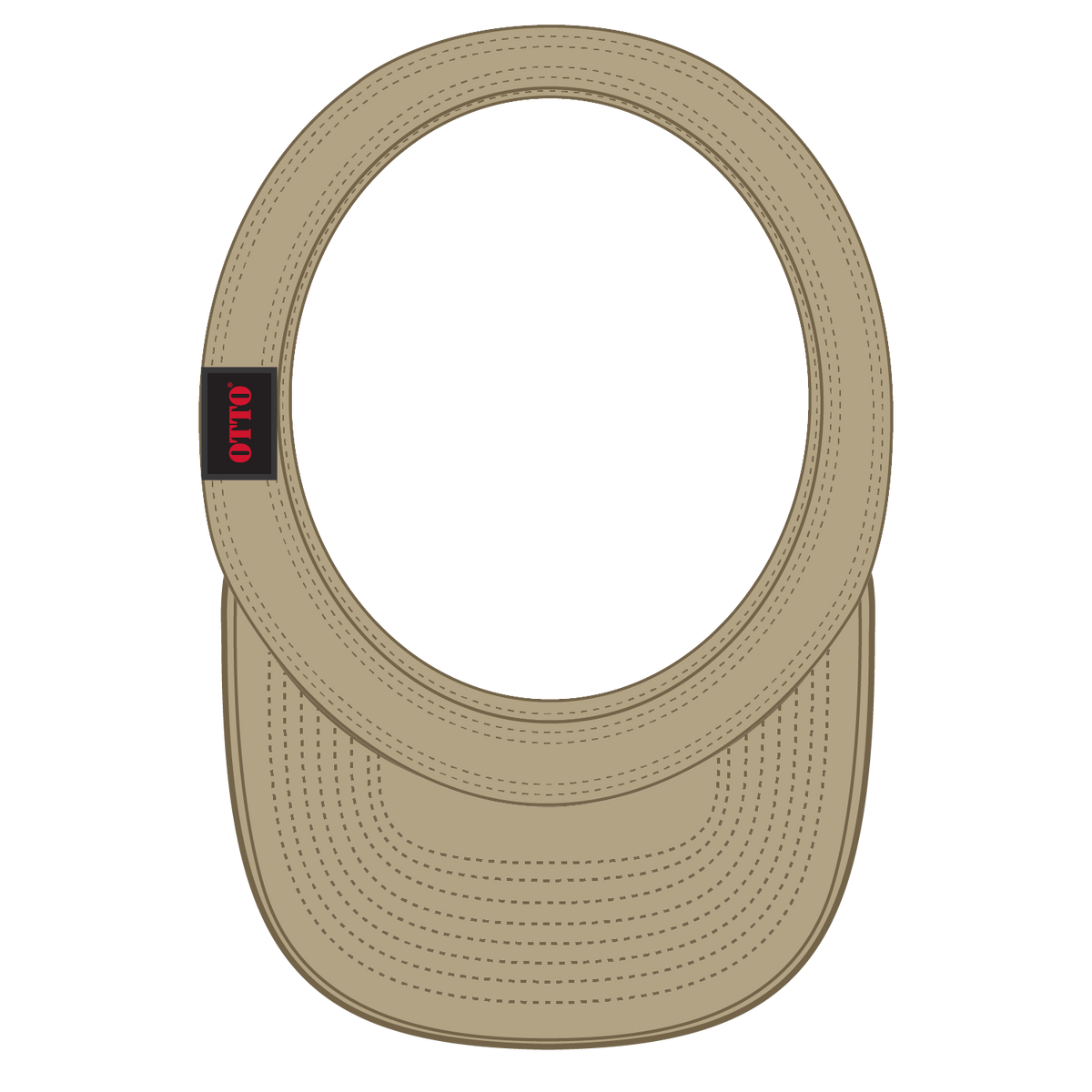 Inside View of 032 - Khaki OTTO CAP "OTTO FLEX" Fitted Sun Visor
