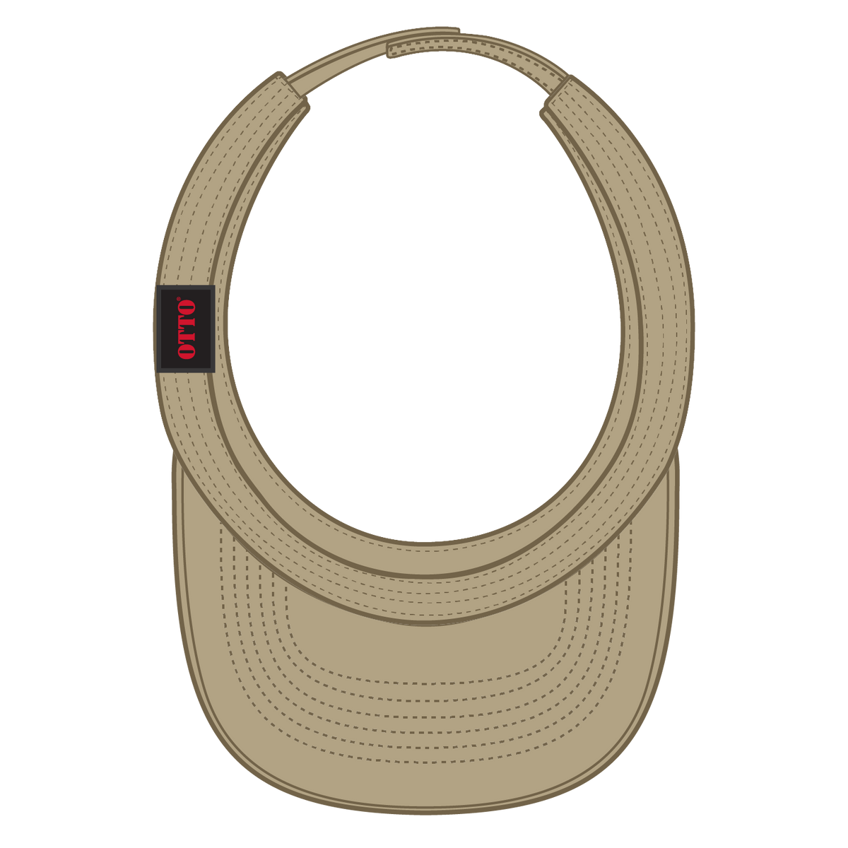 Inside View of 032 - Khaki OTTO CAP Sun Visor