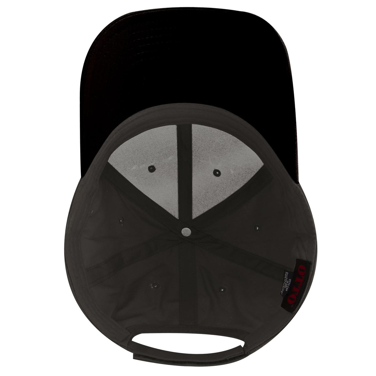Inside View of 032525 - Blk/Ch.Gry/Ch.Gry OTTO CAP 6 Panel Low Profile Baseball Cap