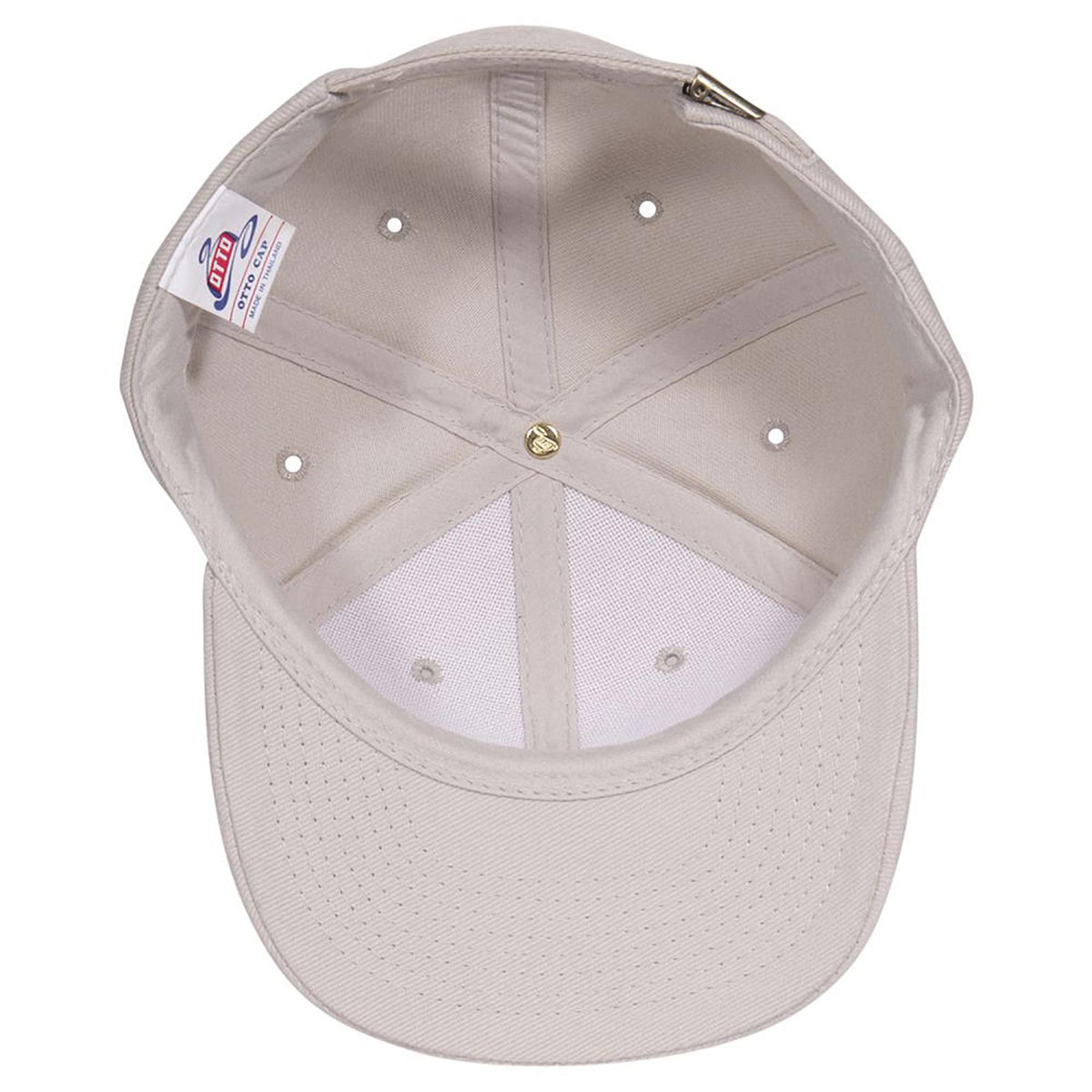 Inside View of 035 - Stone Gray OTTO CAP 6 Panel Mid Profile Baseball Cap
