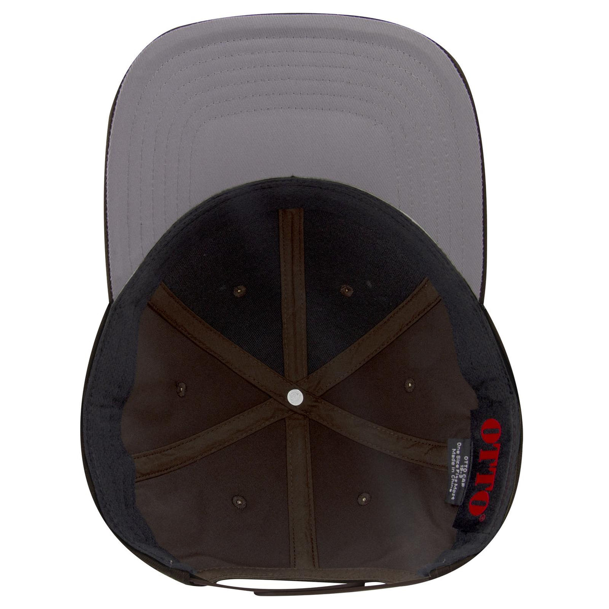 Inside View of 039 - Dk. Brown OTTO CAP 6 Panel Low Profile Baseball Cap