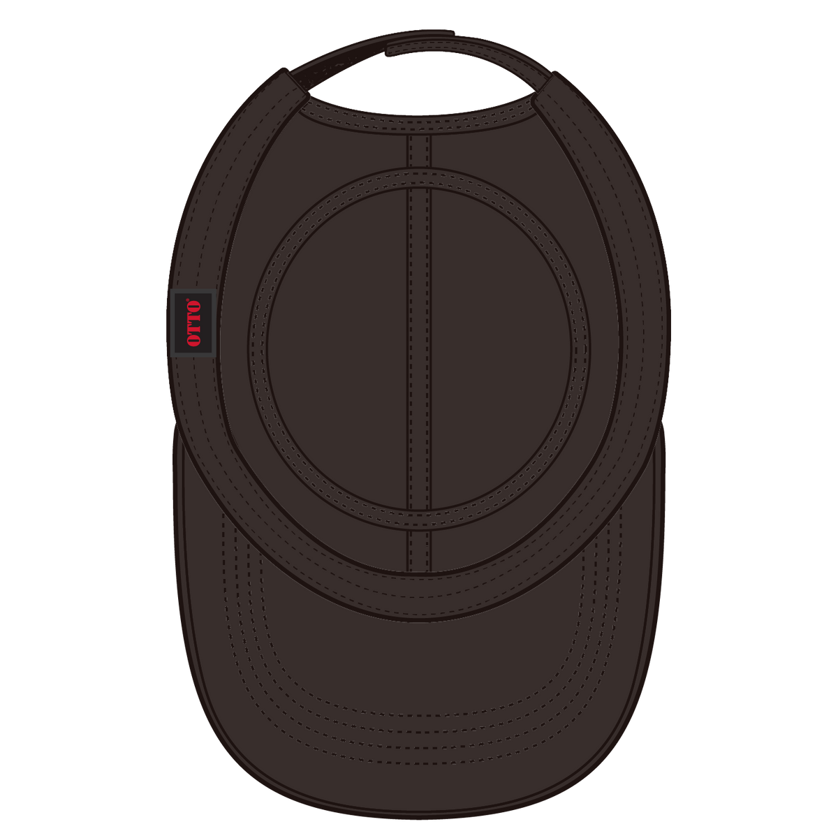 Inside View of 039 - Dk. Brown OTTO CAP Military Hat