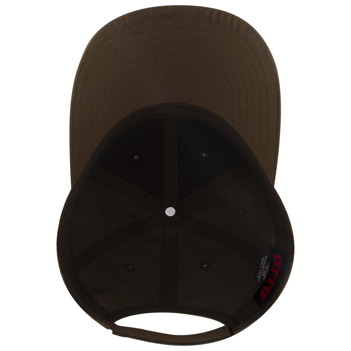 Inside View of 039B - D Brn OTTO CAP 6 Panel Low Profile Baseball Cap