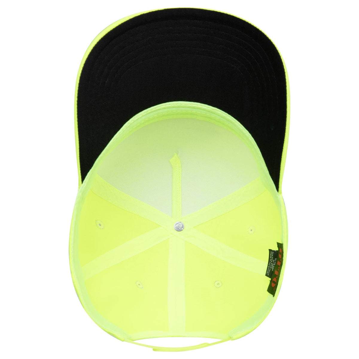 Inside View of 040 - N. Yellow OTTO CAP 5 Panel Mid Profile Baseball Cap