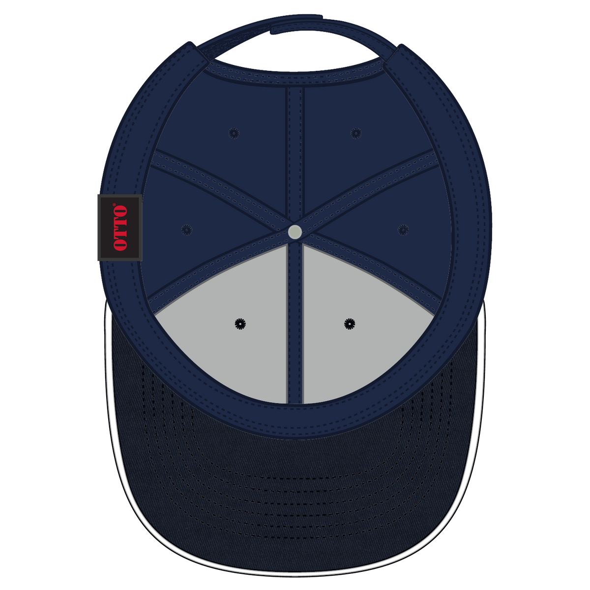 Inside View of 040416 - Nvy/Nvy/Wht OTTO CAP 6 Panel Low Profile Baseball Cap