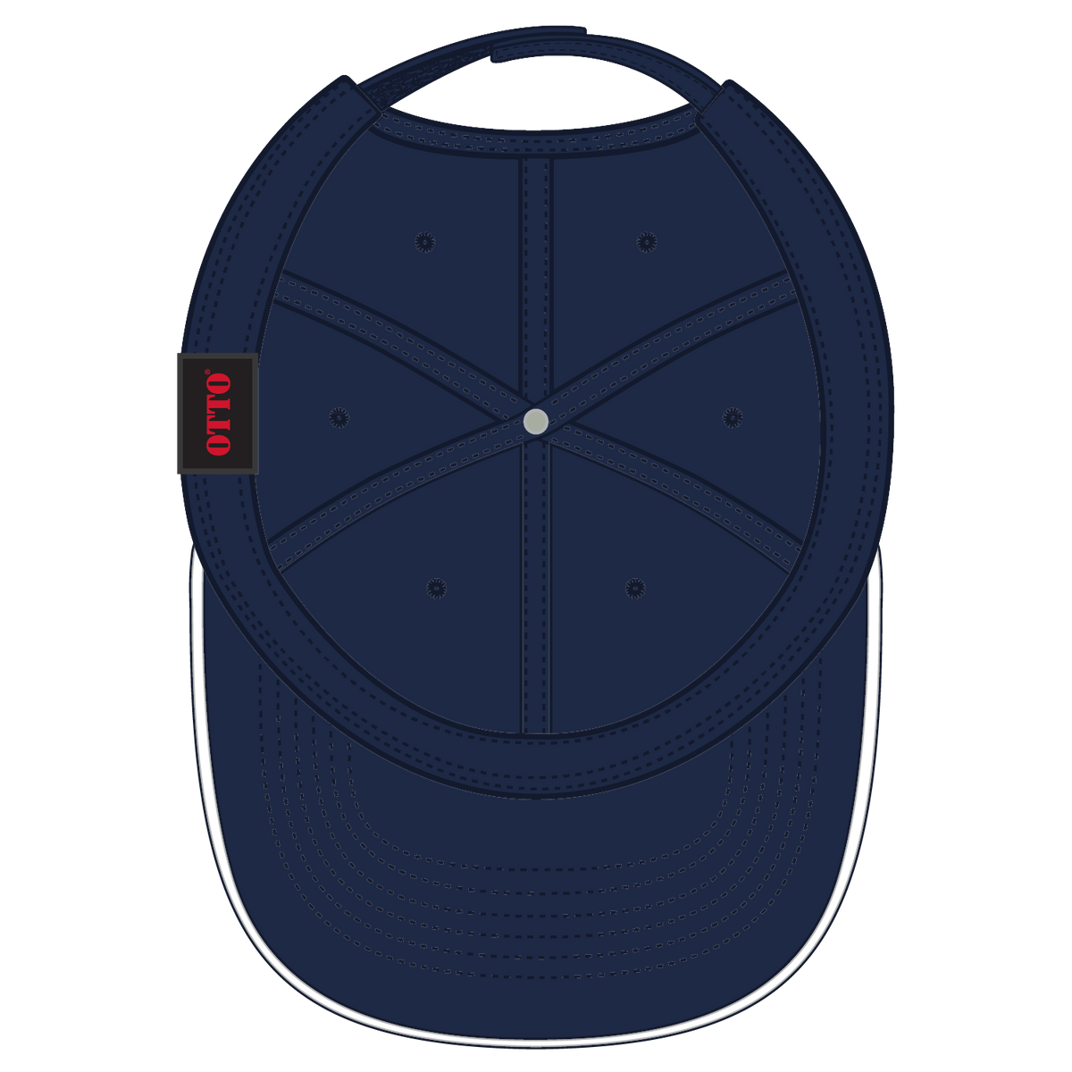 Inside View of 040416 - Nvy/Nvy/Wht OTTO CAP 6 Panel Low Profile Baseball Cap