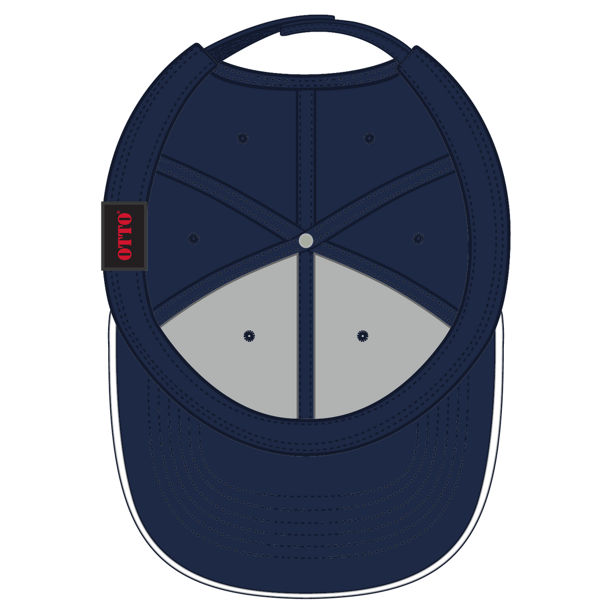 Inside View of 040416 - Nvy/Nvy/Wht OTTO CAP 6 Panel Low Profile Baseball Cap