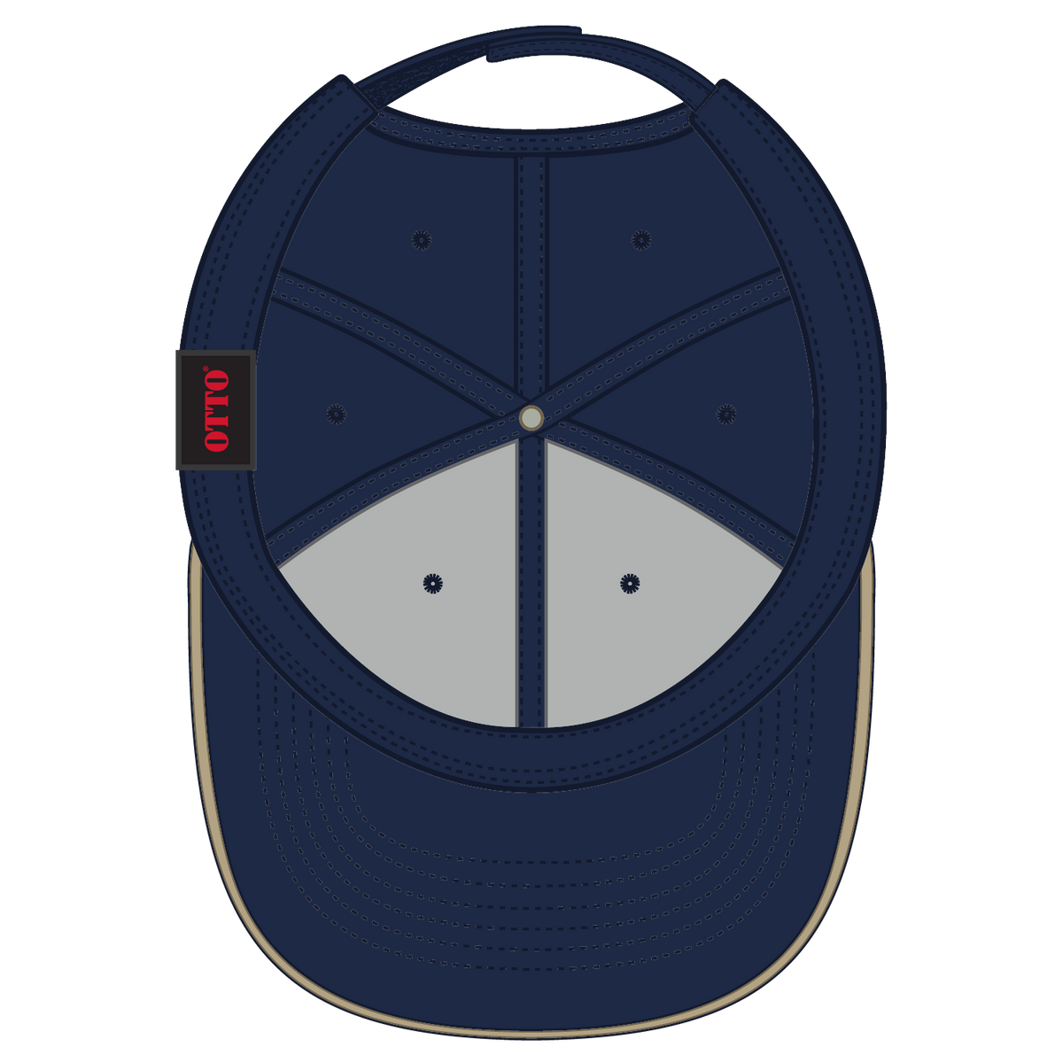 Inside View of 040432 - Nvy/Nvy/Kha OTTO CAP 6 Panel Low Profile Baseball Cap