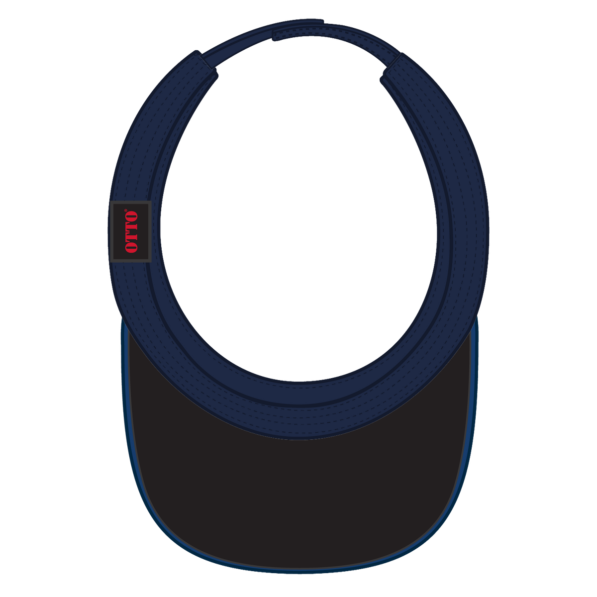 Inside View of 040916 - Nvy/Org/Wht OTTO CAP Sun Visor