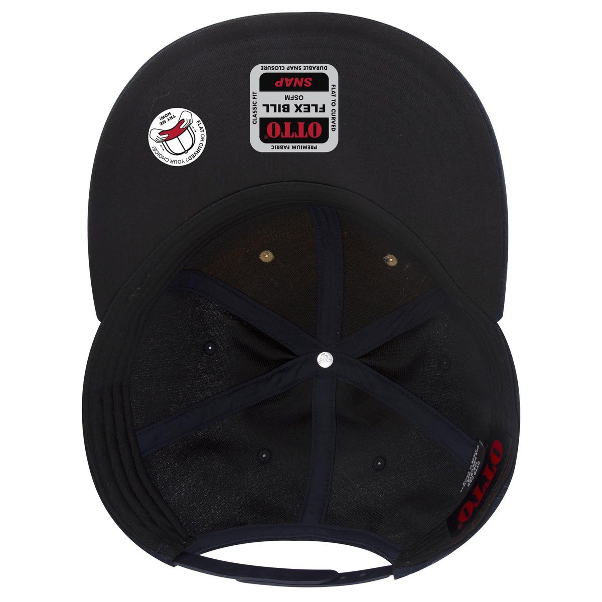 Inside View of 0411204 - Nvy/Cork/Nvy OTTO CAP "OTTO SNAP" 6 Panel Pro Style Snapback Hat