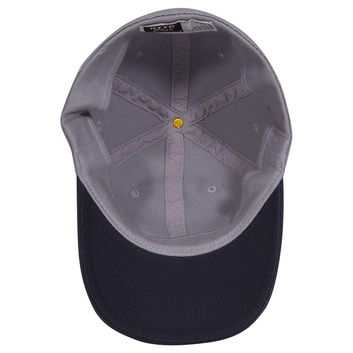 Inside View of 0414 - Nvy/Gry OTTO CAP "OTTO FLEX" Fitted 6 Panel Low Profile Dad Hat
