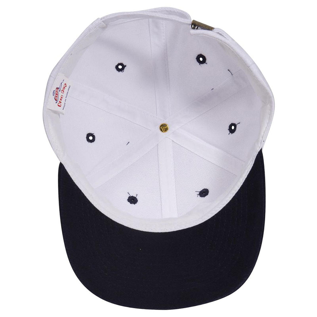 Inside View of 0416 - Nvy/Wht OTTO CAP 6 Panel Mid Profile Baseball Cap
