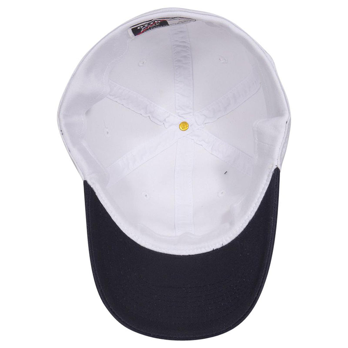Inside View of 0416 - Nvy/Wht OTTO CAP "OTTO FLEX" Fitted 6 Panel Low Profile Dad Hat
