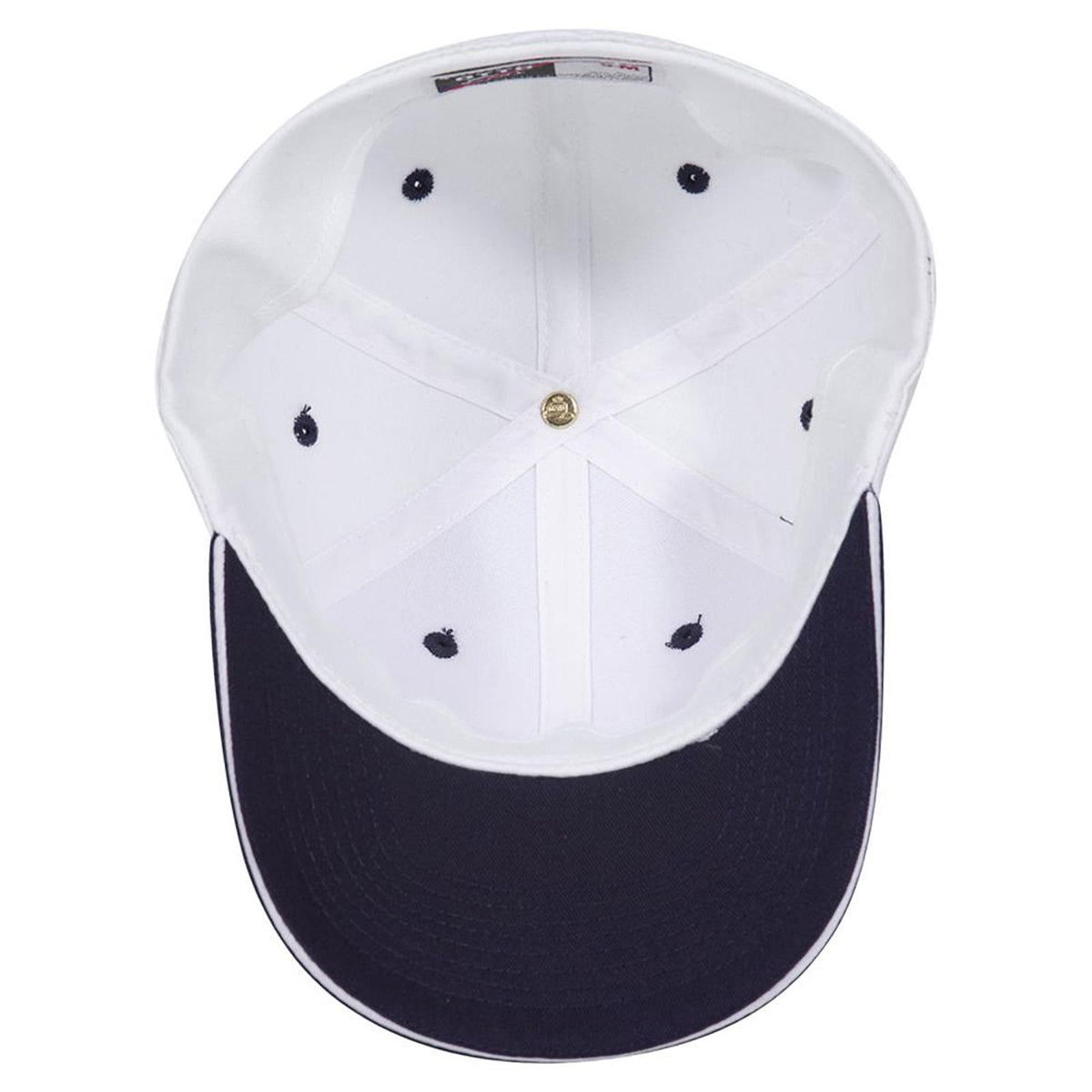 Inside View of 041616 - Nvy/Wht/Wht OTTO CAP "OTTO FLEX" Fitted 6 Panel Low Profile Baseball Cap