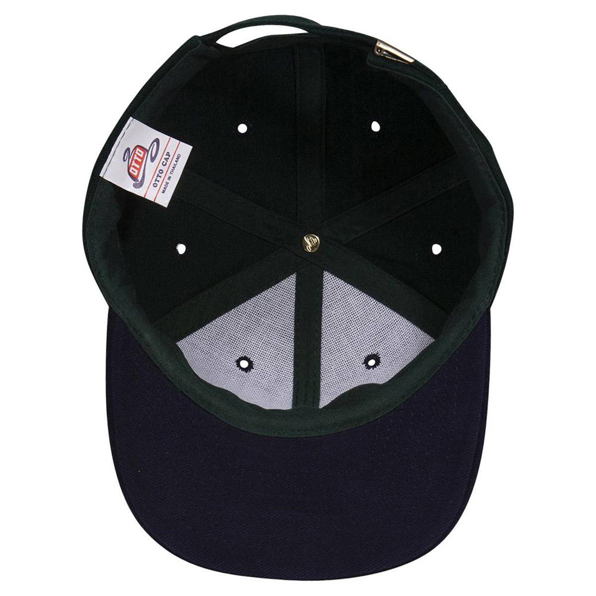 Inside View of 0417 - Nvy/Dk.Grn OTTO CAP 6 Panel Mid Profile Baseball Cap