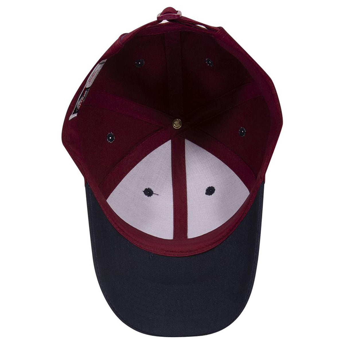Inside View of 0419 - Nvy/Burg.Marn OTTO CAP 6 Panel Low Profile Baseball Cap
