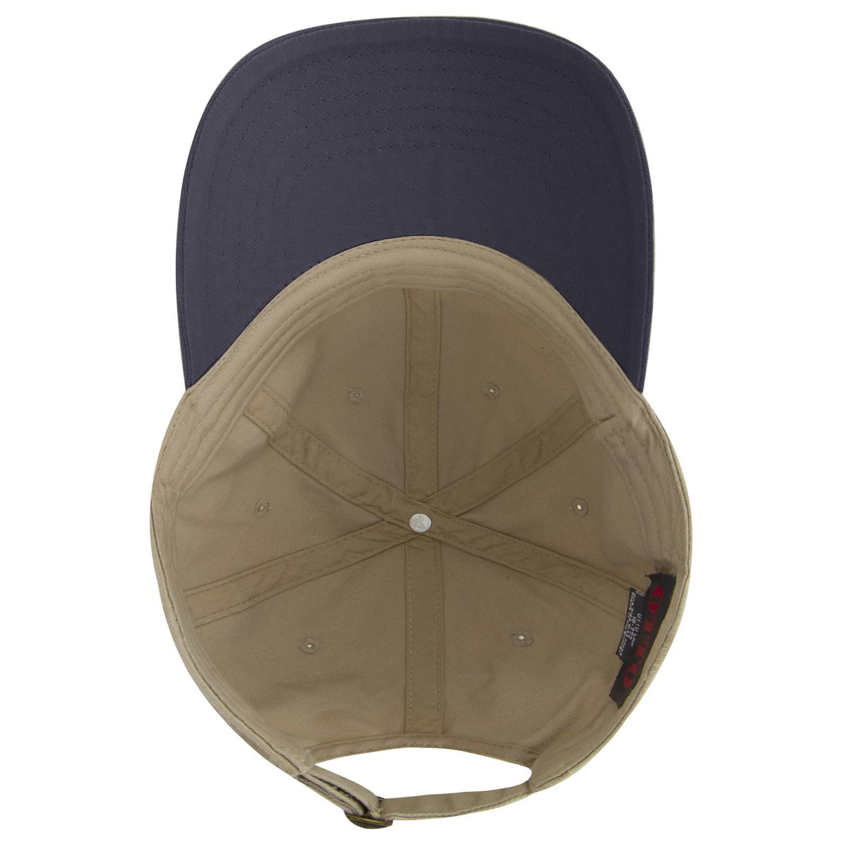 Inside View of 0432 - Nvy/Kha OTTO CAP 6 Panel Low Profile Dad Hat