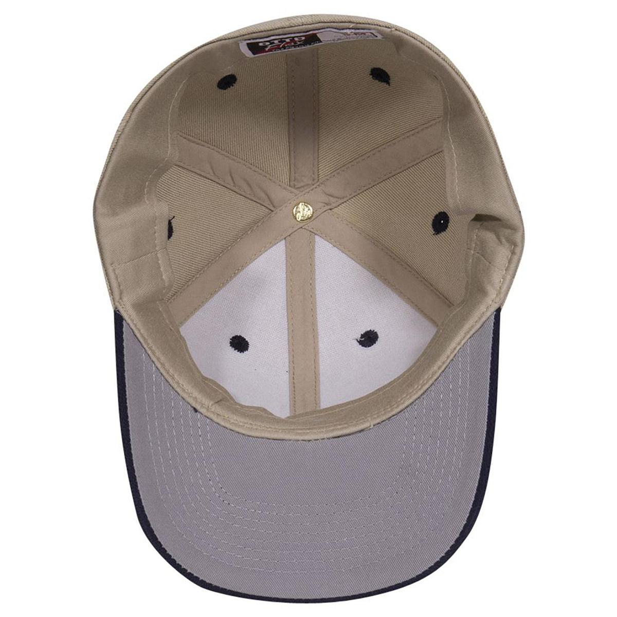 Inside View of 0432 - Nvy/Kha OTTO CAP "OTTO FLEX" Fitted 6 Panel Low Profile Baseball Cap