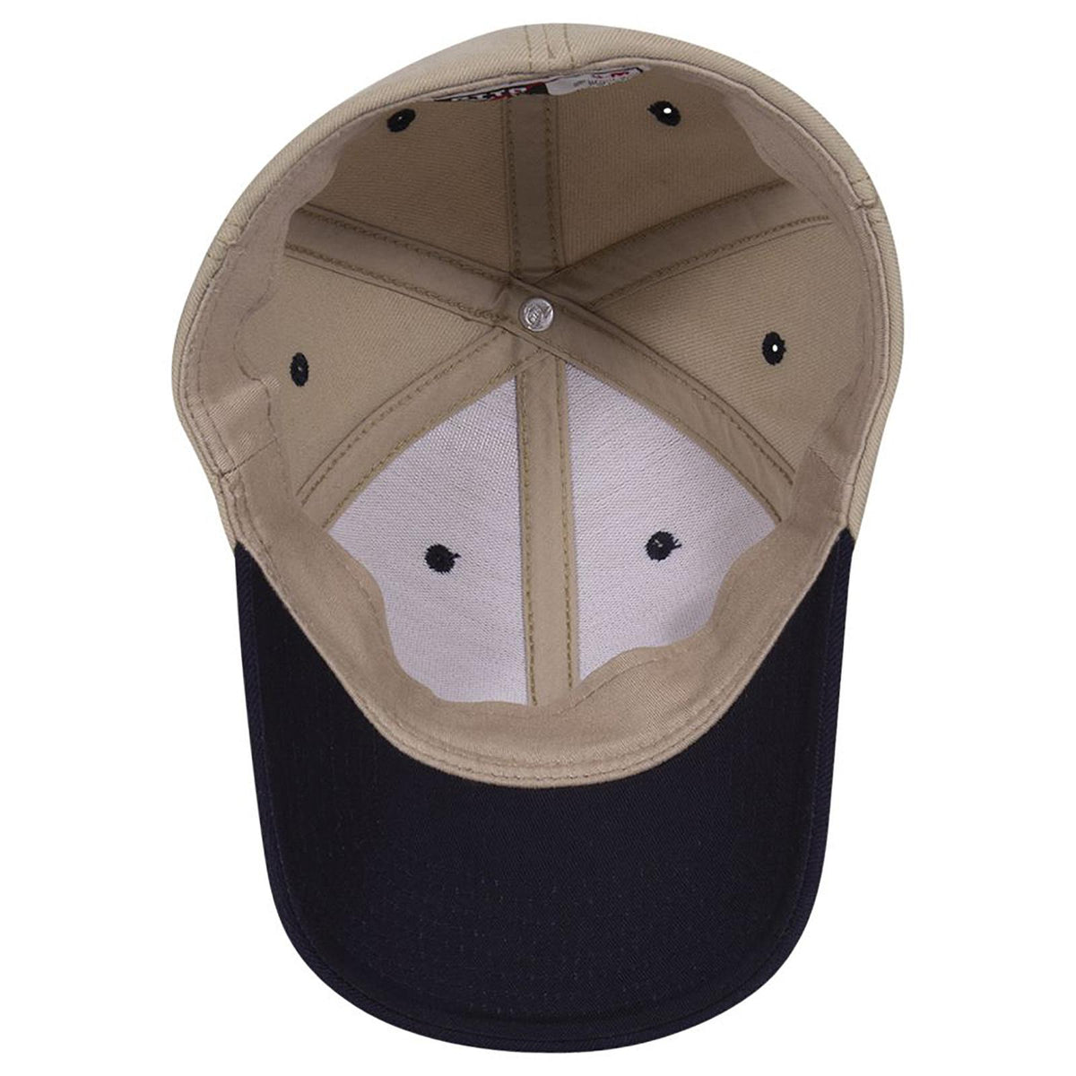 Inside View of 0432 - Nvy/Kha OTTO CAP "OTTO FLEX" Fitted 6 Panel Low Profile Baseball Cap