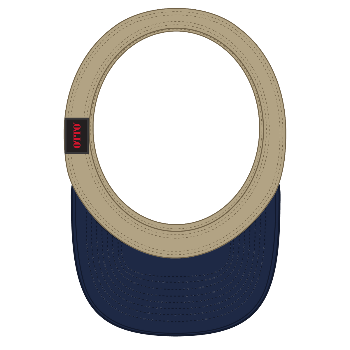 Inside View of 0432 - Nvy/Kha OTTO CAP "OTTO FLEX" Fitted Sun Visor