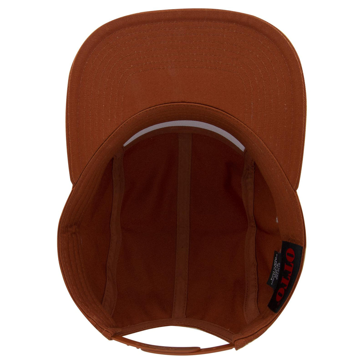 Inside View of 044 - Tx. Orange OTTO CAP 5 Panel Camper Hat