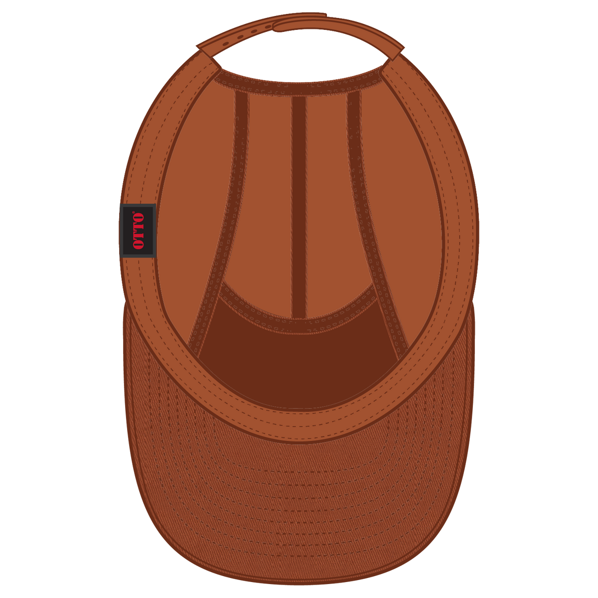 Inside View of 044 - Tx. Orange OTTO CAP 5 Panel Camper Hat