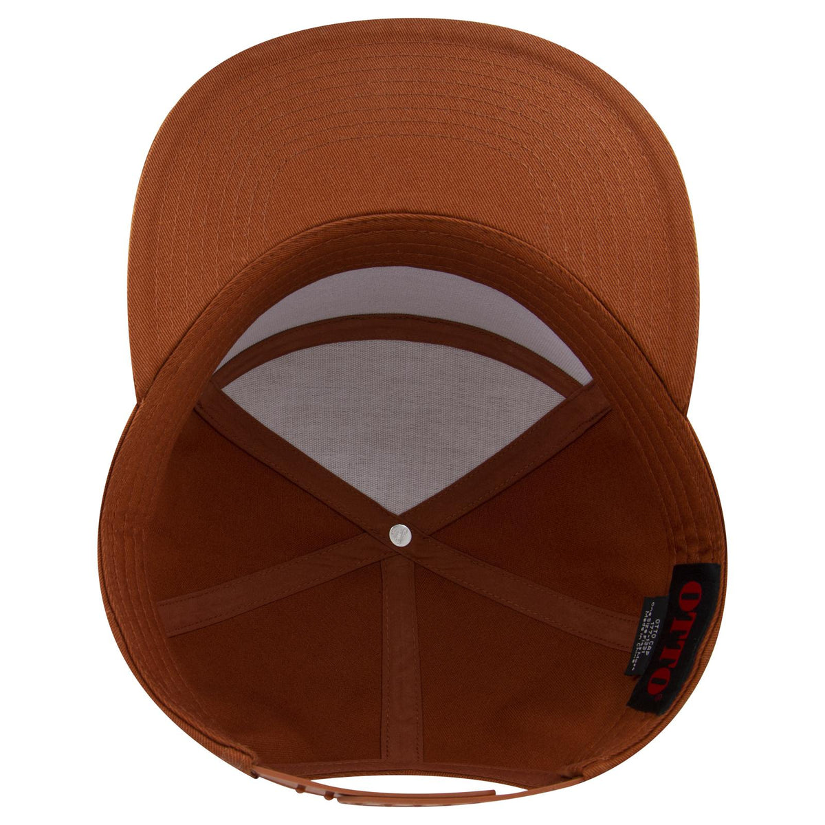 Inside View of 044 - Tx. Orange OTTO CAP "OTTO SNAP" 7 Panel Pro Style Snapback Hat
