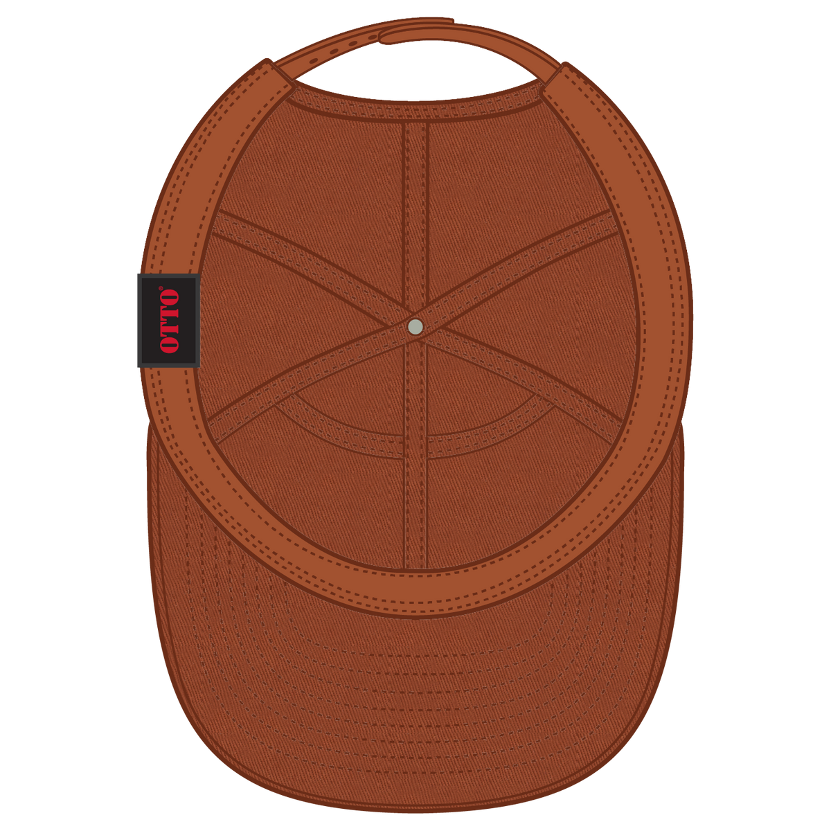 Inside View of 044 - Tx. Orange OTTO CAP "OTTO SNAP" 7 Panel Pro Style Snapback Hat