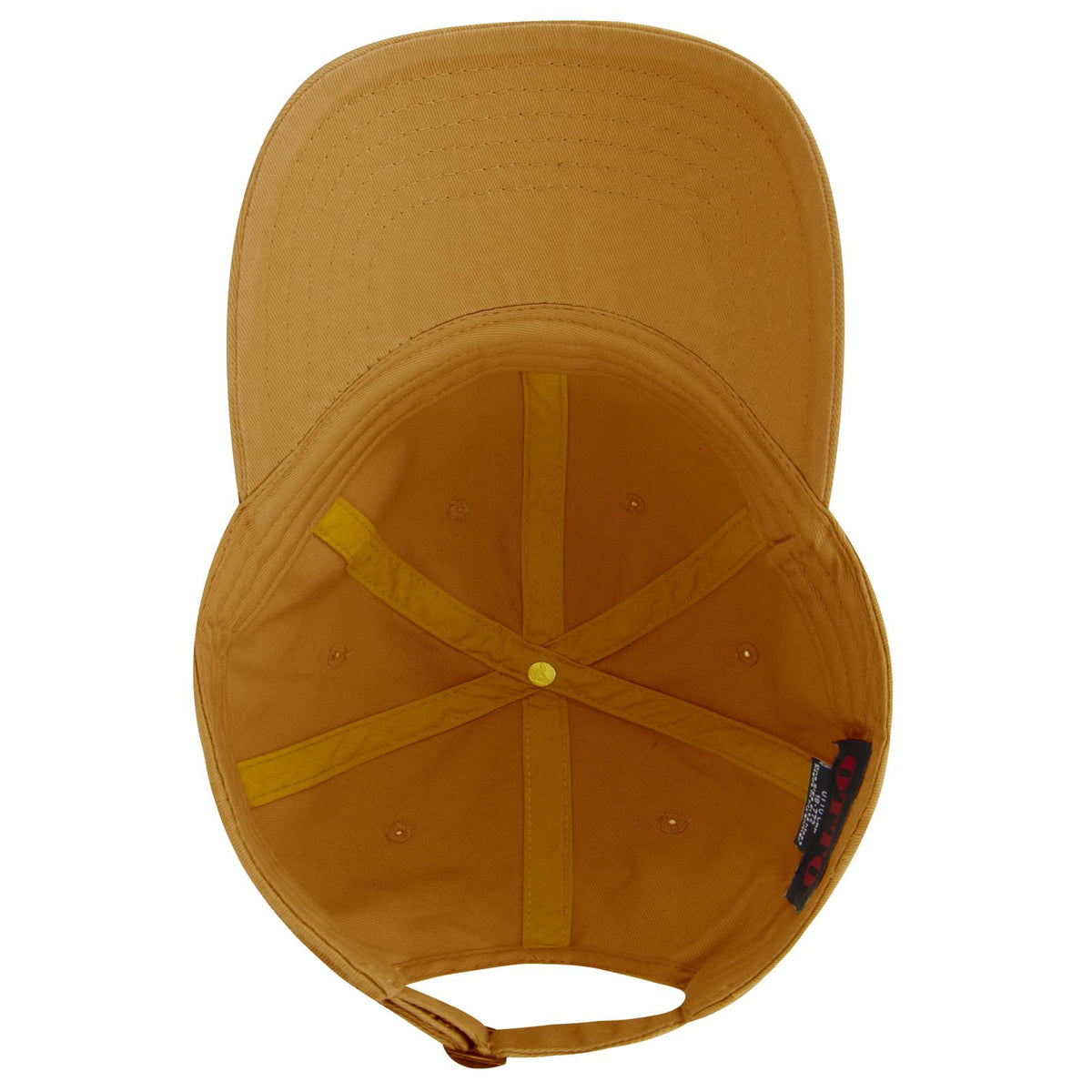 Inside View of 045 - Mustard OTTO CAP 6 Panel Low Profile Dad Hat