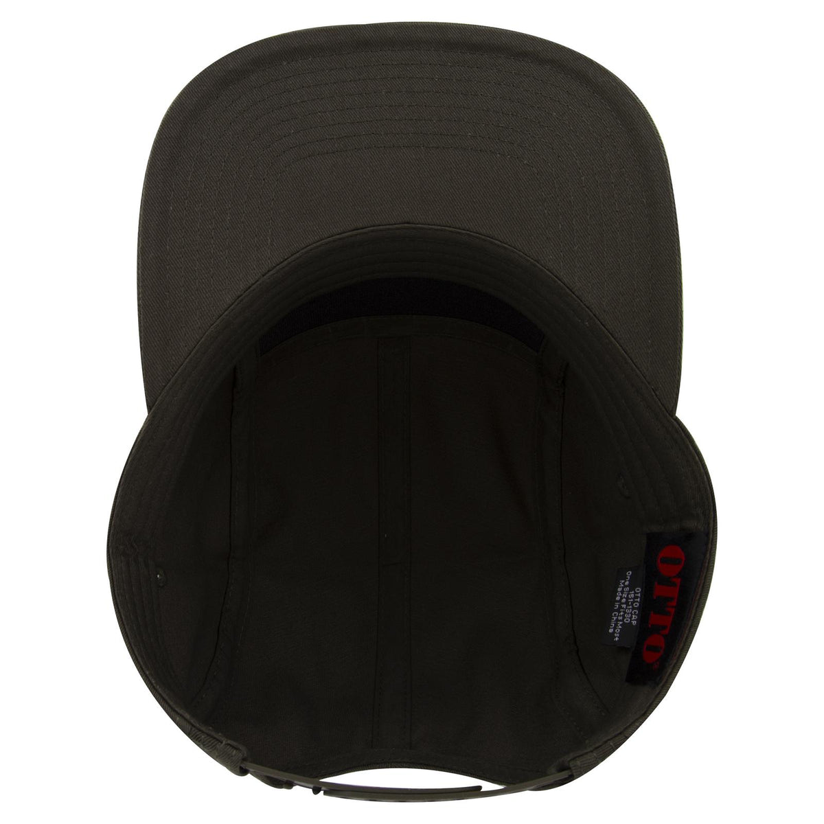 Inside View of 046 - Dk. Ol. Green OTTO CAP 5 Panel Camper Hat
